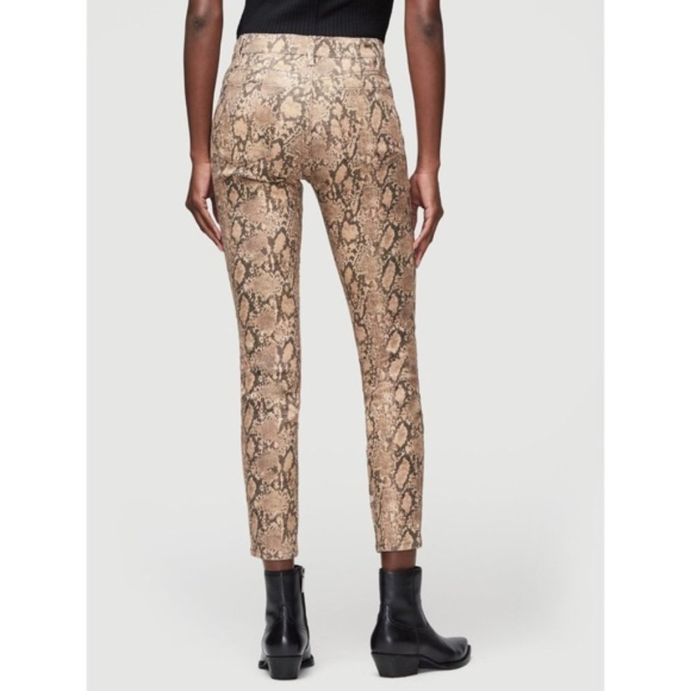 Frame Le High Skinny Crop Coated Python 27 - image 3